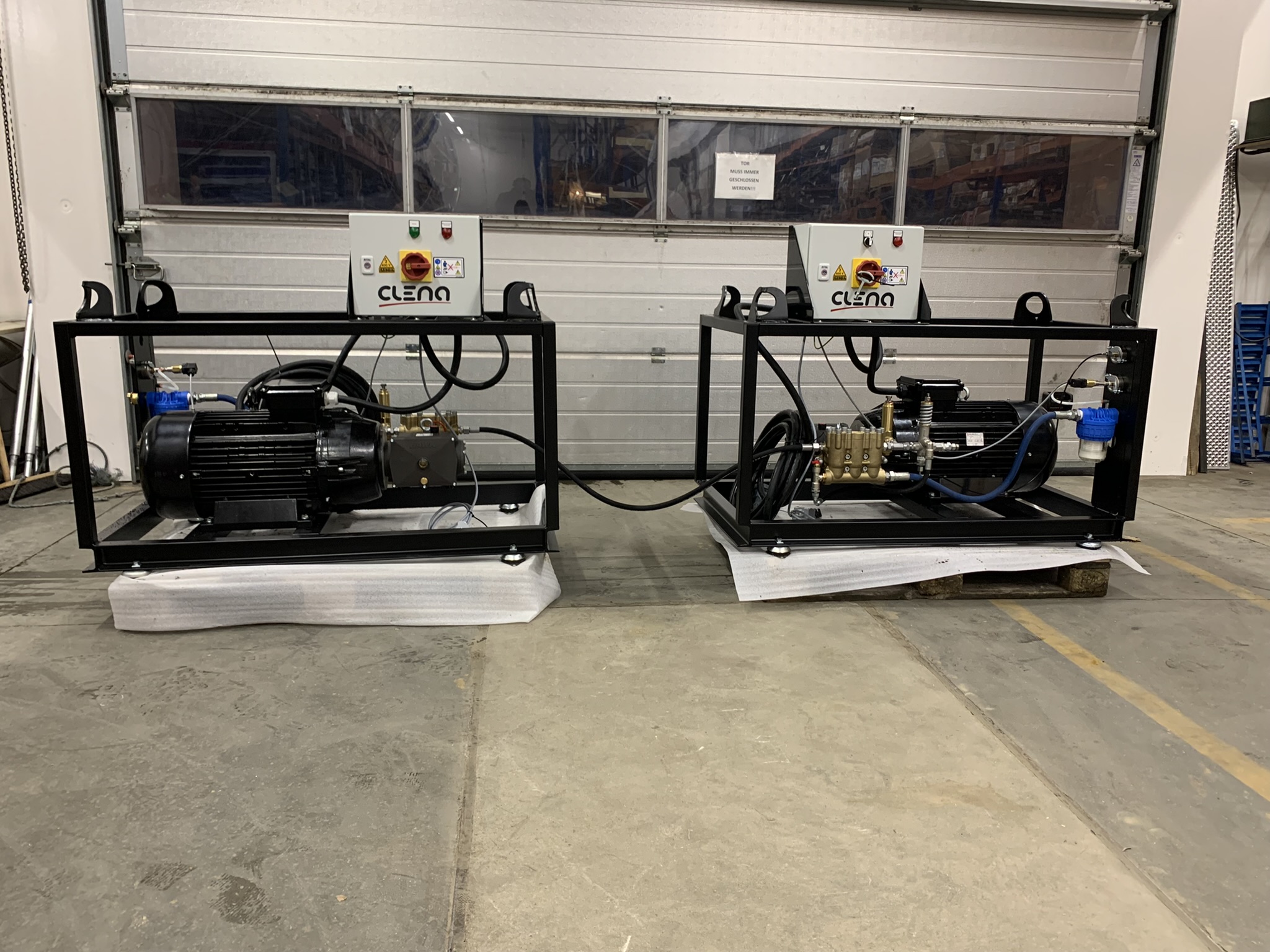 CLENA stationäre Hochdruckreiniger Sonderanlage Anlagenbau high pressure washer custom system